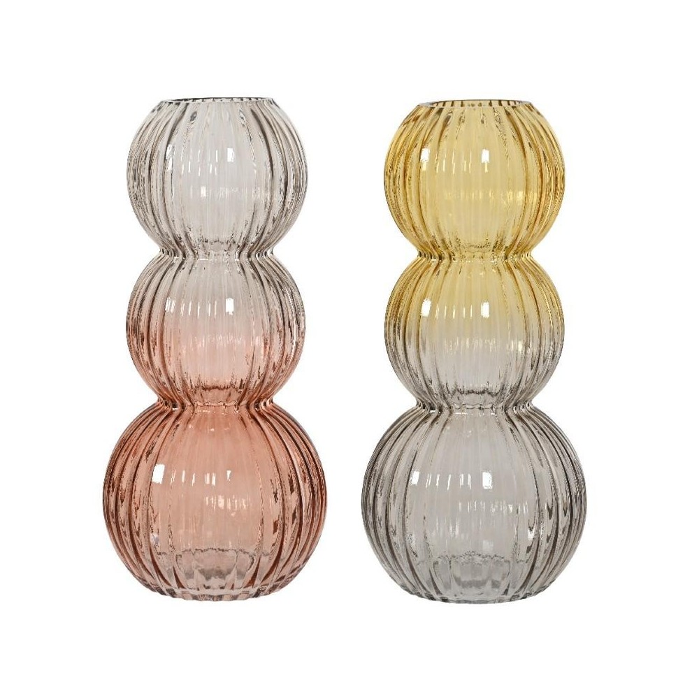 VASO VETRO H.33CM. D.15CM. 2 COLORI